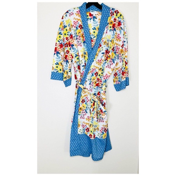 The Company Store Cotton‎ Floral Voile Womens Kimono Robe XL/XXL | Lightweight - Picture 3 of 11
